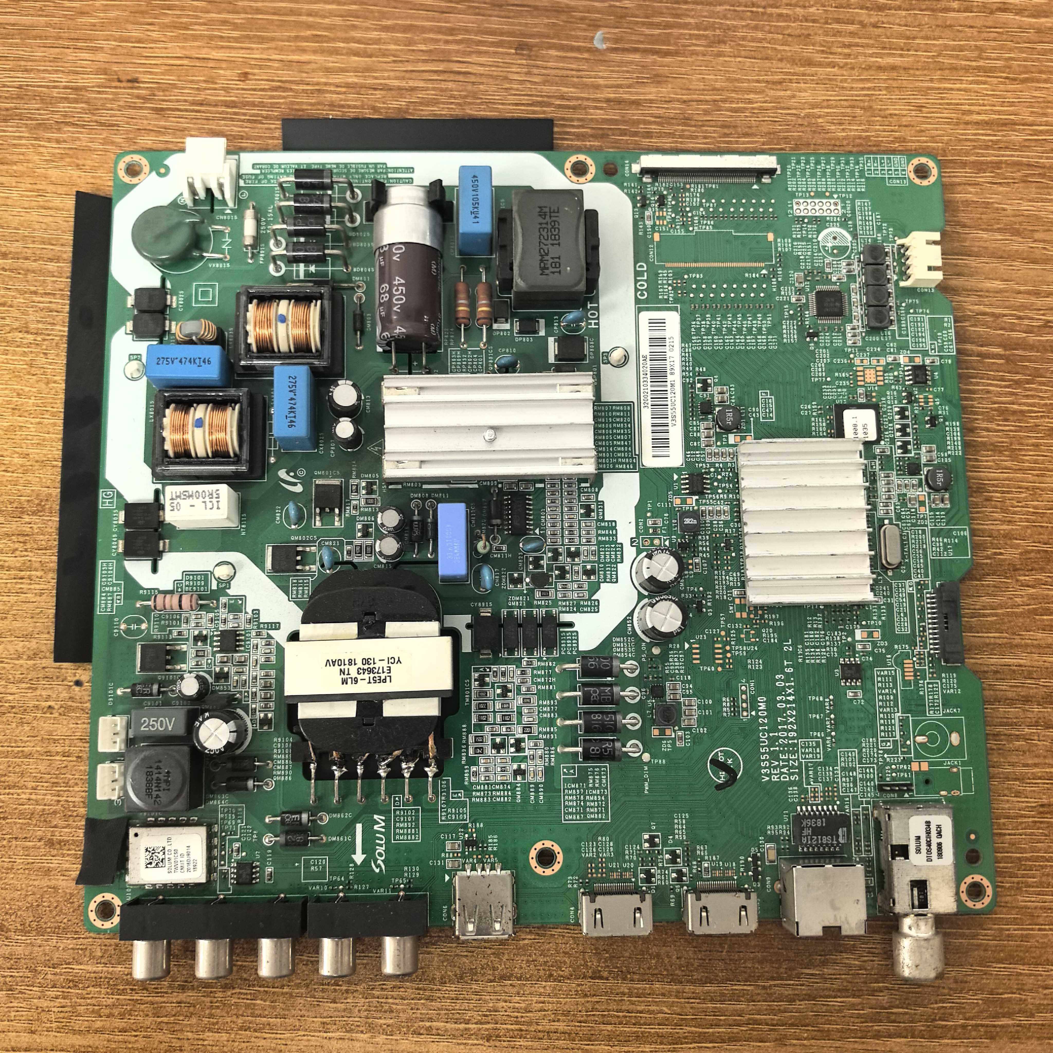 原装三星UA55MUF30ZJXXZ电视主板V3S55UC120M0屏BOEI550WQ1实拍图