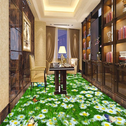 仿瓷砖自粘PVC地贴防水防油耐磨