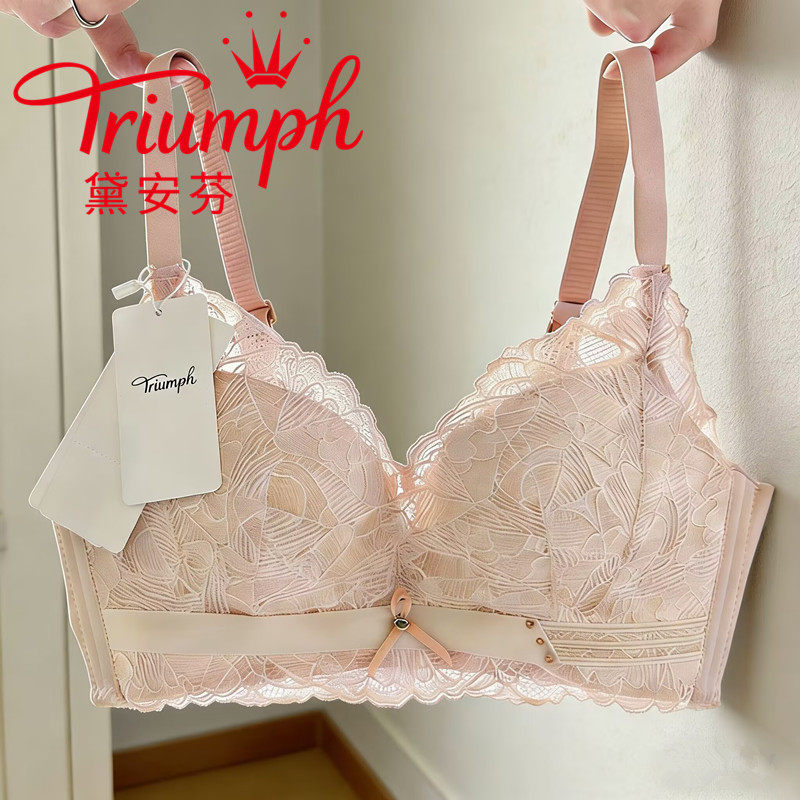 Triumph/黛安芬内衣小胸显大聚拢性感蕾丝无钢圈女士胸罩文胸套装