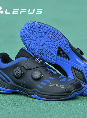 雷弗斯/LEFUS羽毛球鞋男纽扣免系带青年学生网球排球乒乓球鞋女