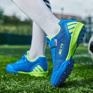 梅西儿童足球鞋碎钉猎鹰网面透气男女小学生短钉训练鞋免系带