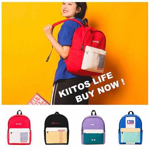 KIITOSLIFE双肩包帆布学生书包