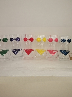 创意玻璃杯啤酒杯艺术美女杯派对聚会闺蜜趣味饮料可乐水杯