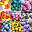 高尔夫球海绵软球彩色EVA 饰球室内泡沫练习儿童宠物玩具球 diy装