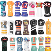 尚边高尔夫木杆套出口外贸单星星球杆套pg高尔夫杆头套尼龙款 式