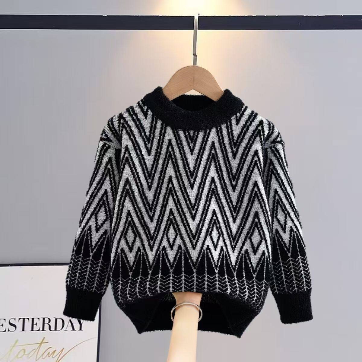 男女童同款防水貂绒秋冬季新款加厚韩版套头毛衣儿童半高领毛衣,童装/婴儿装/亲子装,毛衣/针织衫,淘宝优惠券,粉丝福利购,淘宝优惠卷