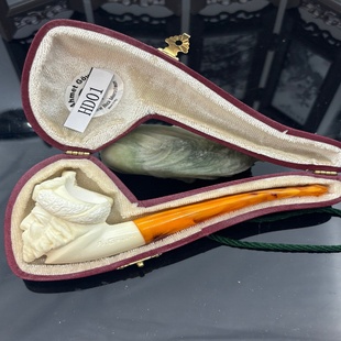 土耳其手工深层海泡石原石传统休闲小号入门新手弯斗直斗烟具烟斗