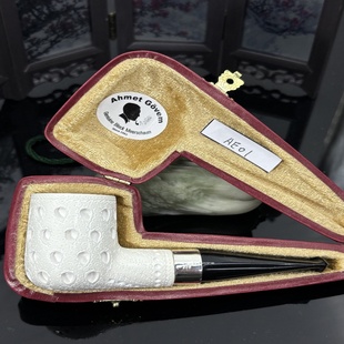 土耳其手工深层海泡石原石传统休闲中号入门新手弯斗直斗烟具烟斗