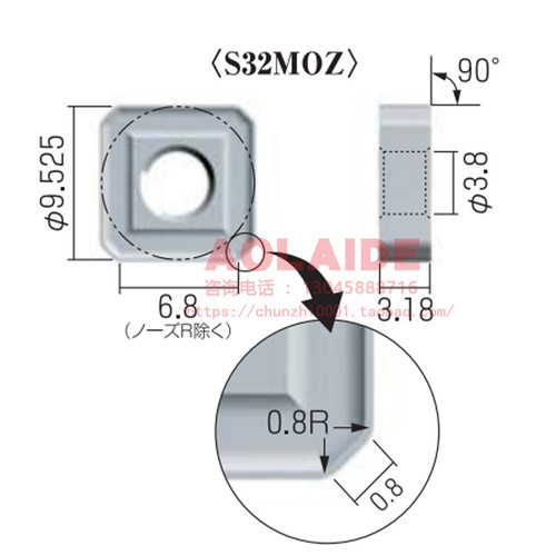 原装日本NICECUT富士元数控铣刀片S32MOZ NK2001 NK2050 AB01F