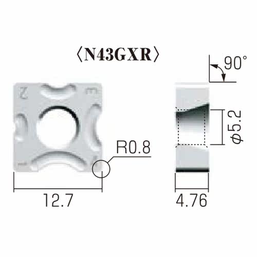 日本nicecut富士元倒角刀片N43GXR NK2001 金属陶瓷数控铣刀片
