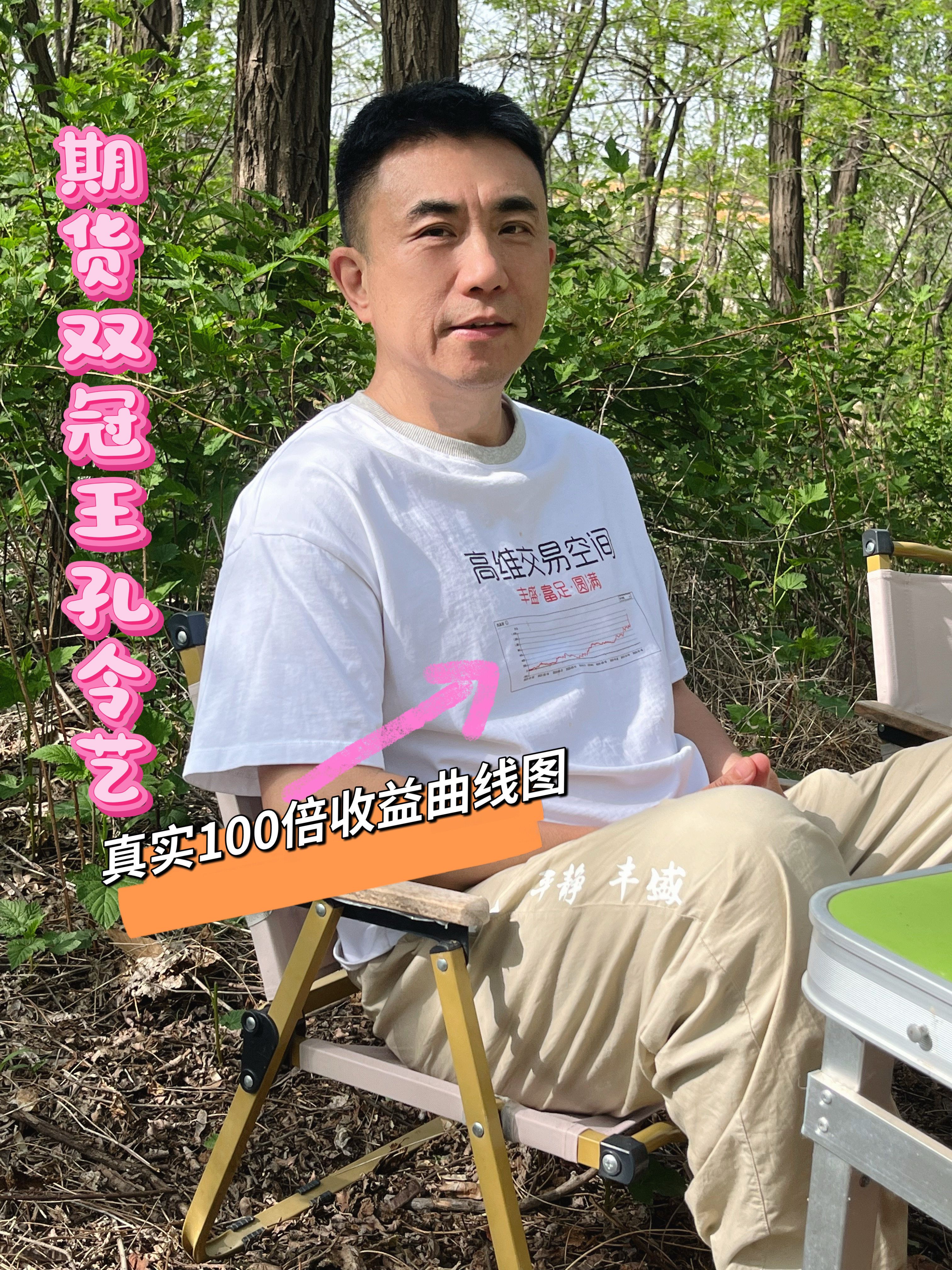 双冠王孔令艺老师同款最新100倍曲线图 觉知高维能量加持纯棉T恤