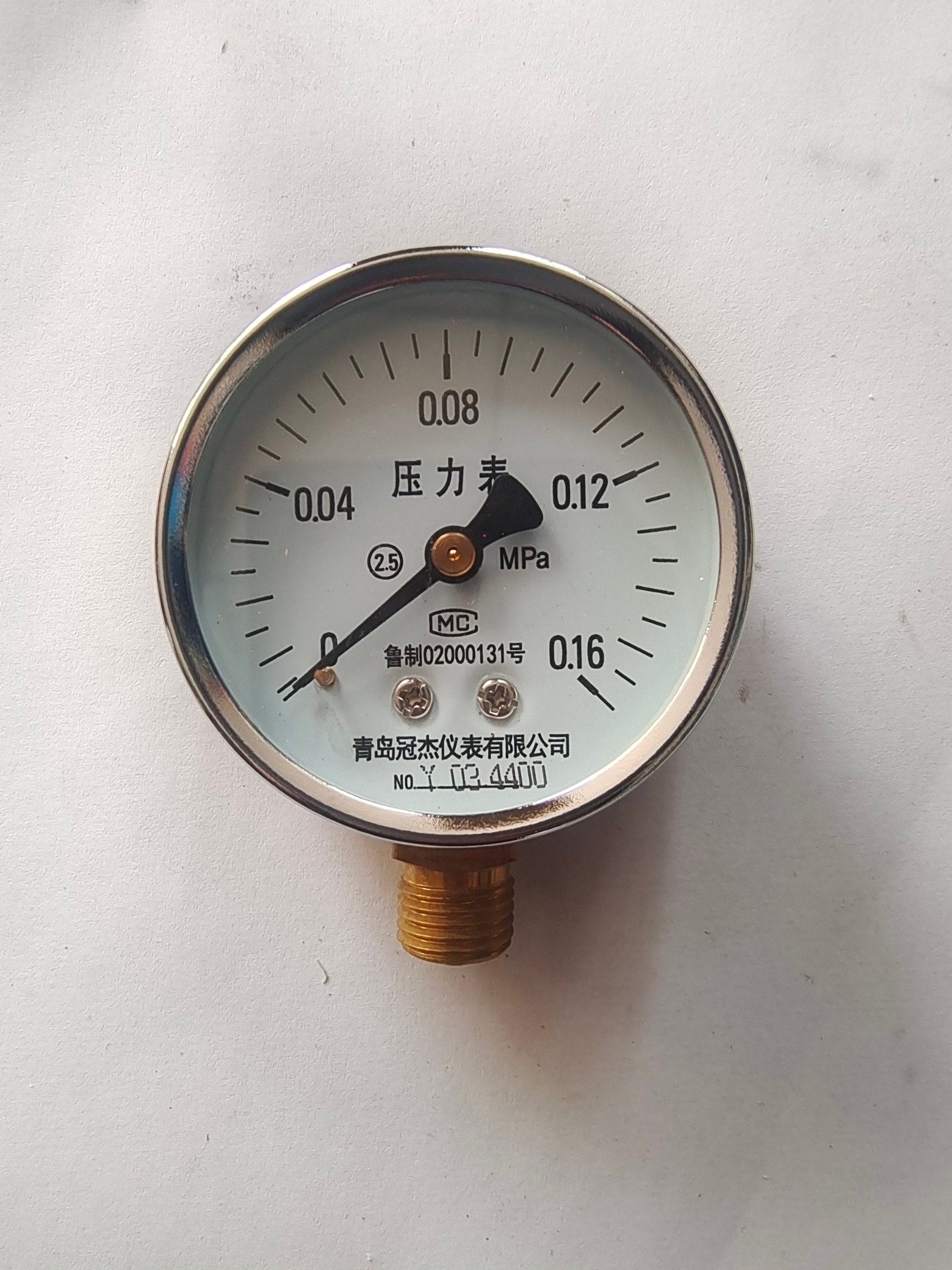 青岛冠杰仪表Y60压力表径向0压力表水压表气压表油压压力表