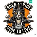 汽车哈雷猫咪贴纸电动摩托车卡通可爱划痕遮挡贴车头盔贴电瓶车贴