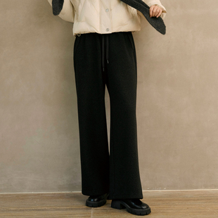 直筒阔腿长裤 HIGHDAY轩日商场同款 新气质时尚 2025冬季 加厚休闲裤