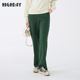 垂坠感直筒长裤 highday轩日2024春秋高腰阔腿裤 女运动纯色韩版 子