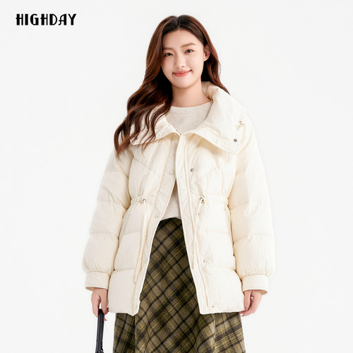 轩日一手长修身羽绒服