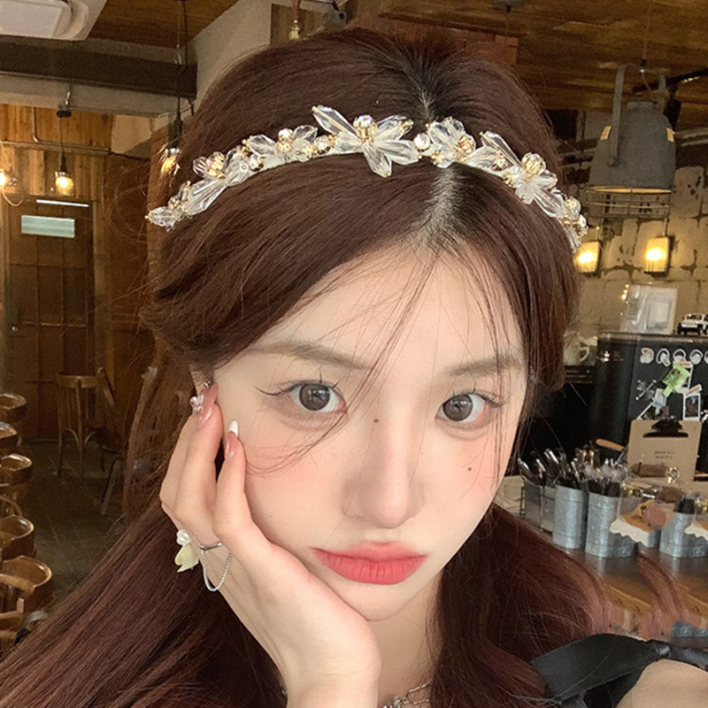 原创高级感发饰复古女童水钻发箍图片