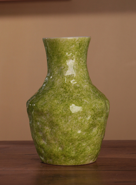 『089』颜色釉绿色花瓶ff（口6cm，高16cm）