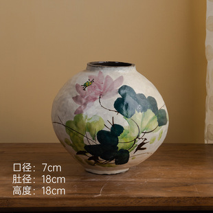 C059,165,167,C0100A02景德镇陶瓷花器室内桌面摆件球形瓶