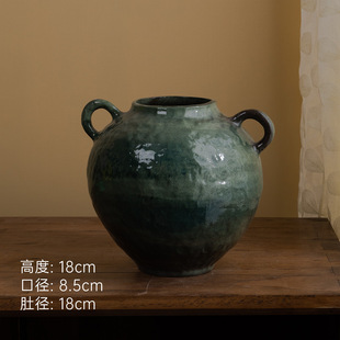 C094 H0610S4 景德镇陶瓷花器室内桌面摆件花瓶(高18口8.5肚18)