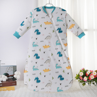 婴儿睡袋春秋冬款中厚宝宝保暖一体式新生儿长袖婴幼儿防踢被卡通