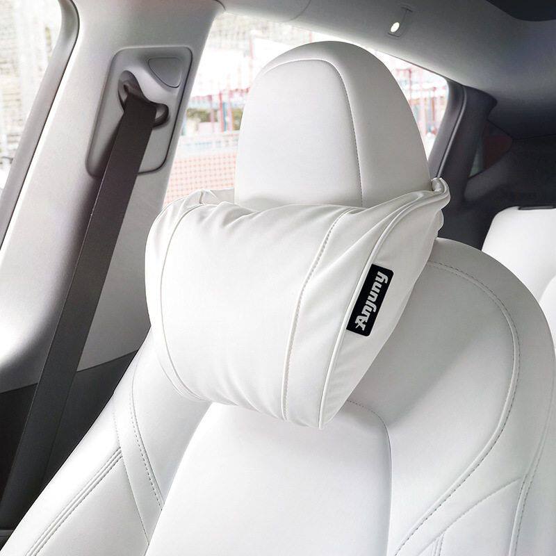 一体式座椅专用舒适车载头枕新款护颈专用腰靠modelY汽车靠枕透气