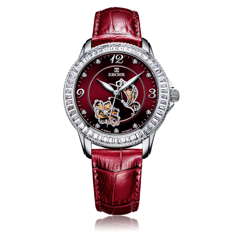 依波经典蝶恋花系列自动机械女表