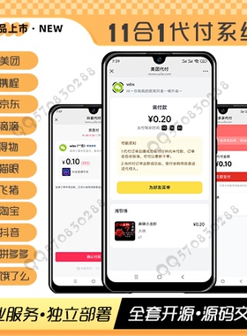 全新代付系统【11合1代付】美团京东抖音淘宝代付系统源码搭建