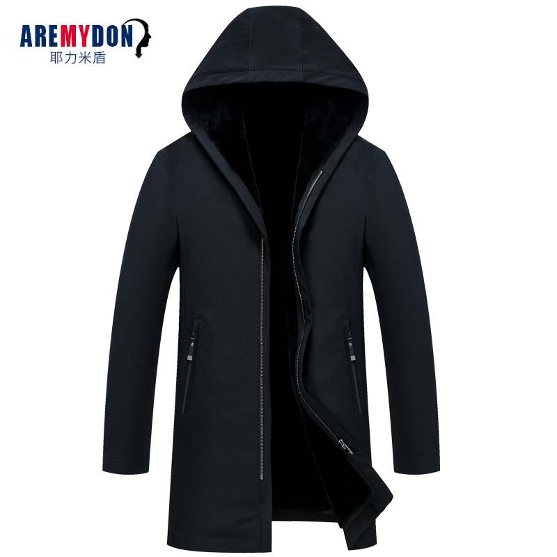 进口貂绒连帽内胆裘皮外套尼克服