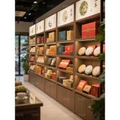 定制茶叶货架商品展柜带灯展示架礼品展示柜茶具陈列柜烟酒储物柜