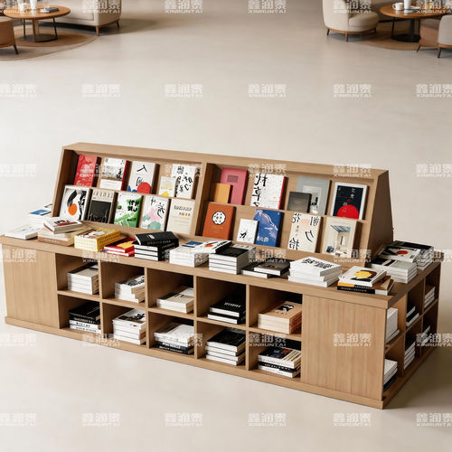 定制ENF图书馆中岛台学校阅览室陈列柜幼儿园书架文创店展示架