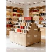 定制双面茶叶店阶梯式 展示台产品陈列柜摆台 中岛台滋补品店台阶式