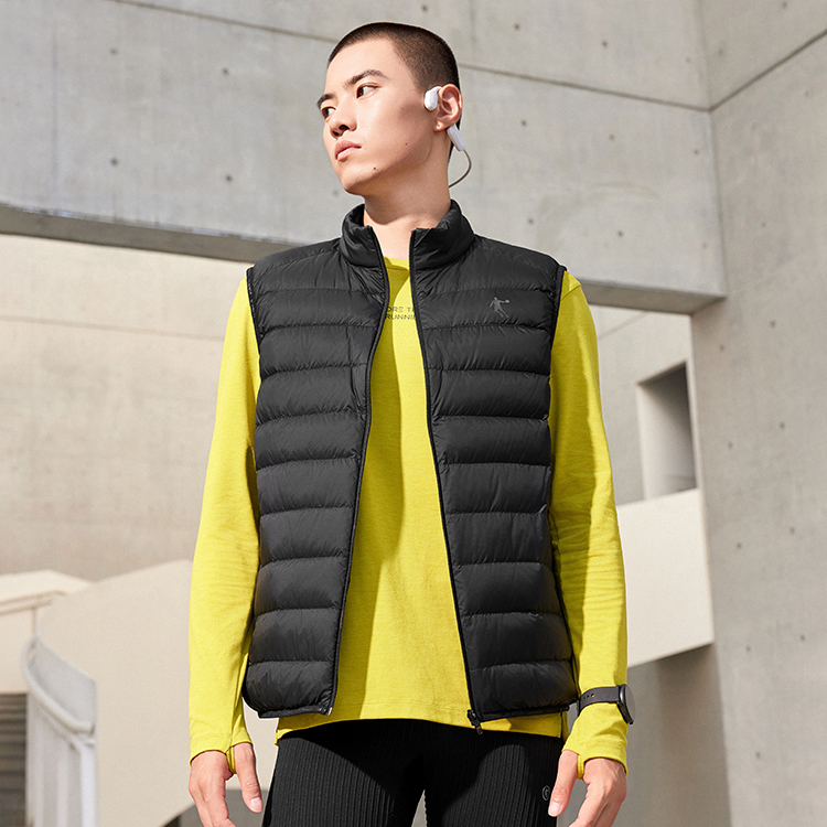 乔丹梭织羽绒马夹男2025秋季轻薄保暖防风运动休闲服QDBKD3244415