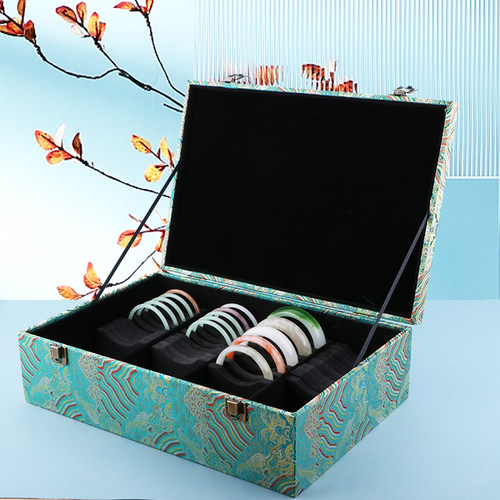 手镯收纳盒高档精致大容量实木盖