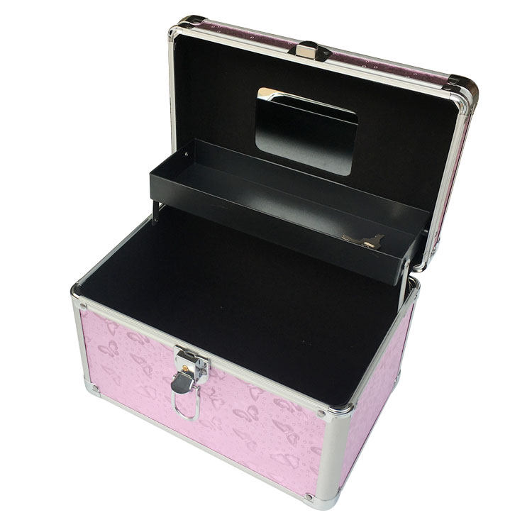 27cm热卖足浴技师铝合金工具箱美容收纳足疗桑拿手提箱美甲化妆箱