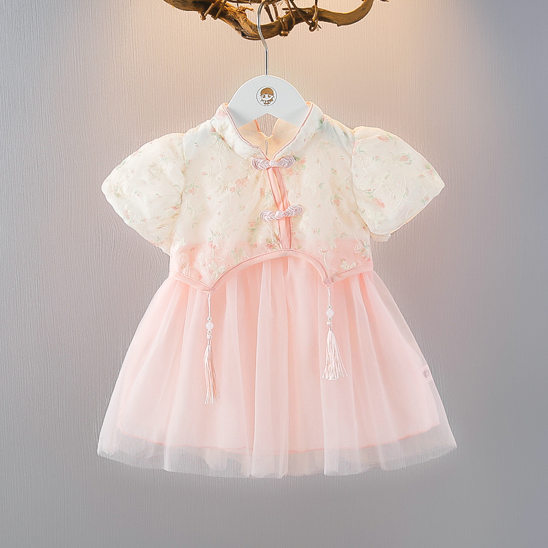 湘雪女童短袖汉服裙女宝宝夏裙子