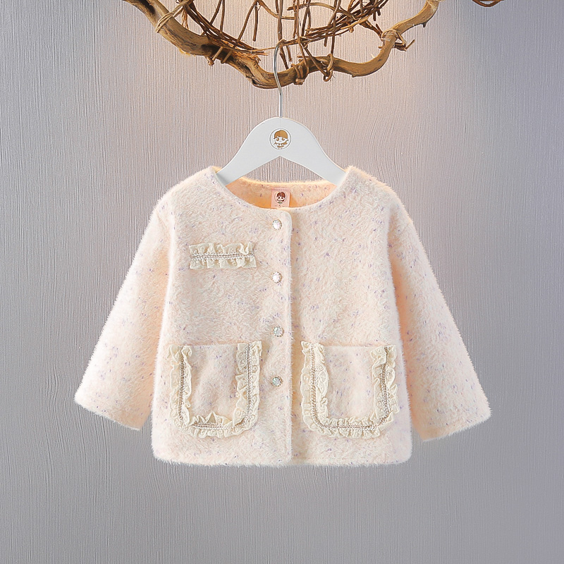女童加绒冬装保暖时髦小外套