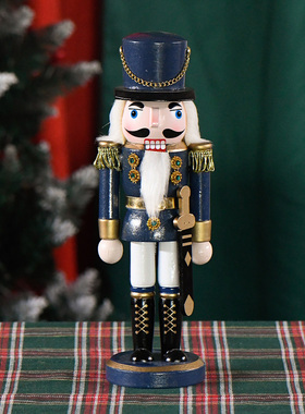 新品上架25CM欧式胡桃夹子珠光刀兵家具桌面摆放送礼圣诞节氛围感