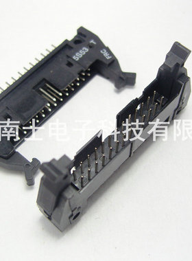 FRC DC2-26P 直脚 直针 ISP接口 JTAG 牛角插座 2.54mm间距 黑色