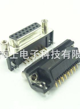 KYCON 镀金 DR15母头 DR15孔 DB15接头 90度弯脚 插板式 焊板式