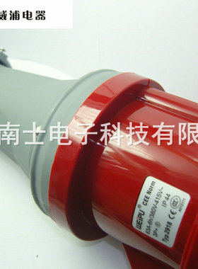 WEIPU 威浦 TYP2918 4芯 3P+E 工业插头防溅 63A 电缆连接器 IP44