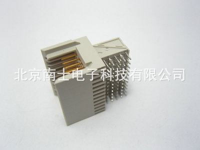 AMP 安普 CPCI 连接器 2.0MM PCB 106012-1 55P 5*11 弯形公座
