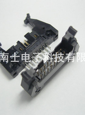 DENK DC2-16P 直脚 直针 ISP接头 JTAG 牛角插座 2.54mm间距 黑色