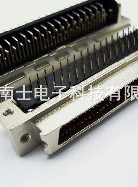 AMP SCSI 68P MDR 公头 90度弯脚 焊板 5174225-5 针式DB型 插座