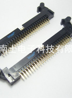 精工南士 DC2-50P 镀金 180度直脚 直针 牛角插座 2.0mm间距 黑色