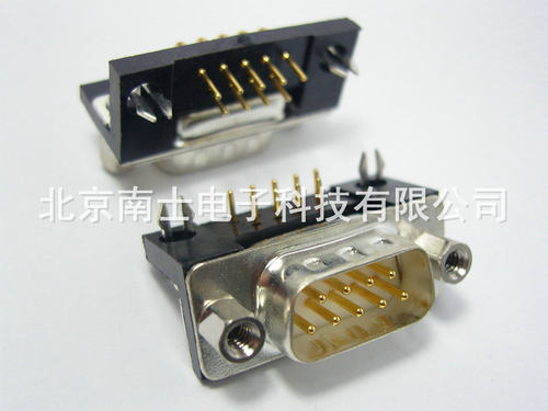 台湾 车针 DR9公头 DR9针 镀金 DB9串口接头 90度弯脚 插板焊板式