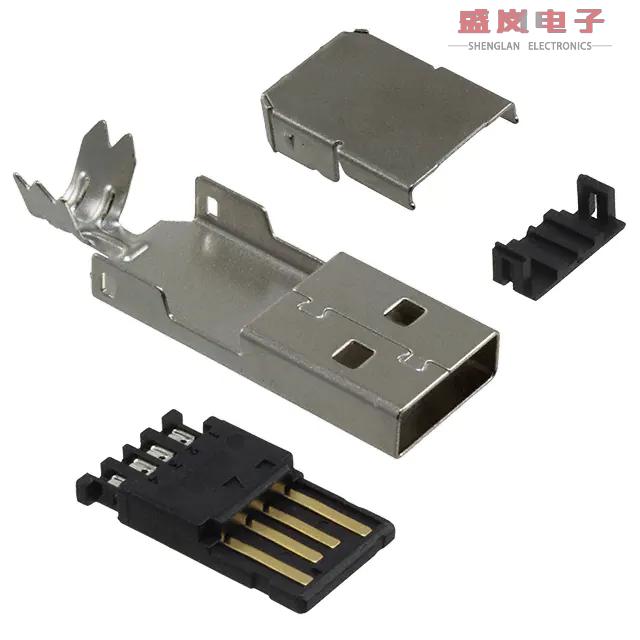 原装正品1734372-1[CONN PLUG USB2.0 TYPEA 4POS SLD]