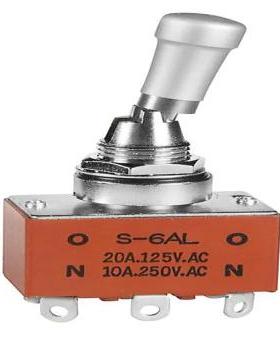 原装正品S6AL[拨动 DPDT ON-ON MED CAP SOLDER LUG]