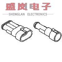 原装正品282104-3[CONN TAB HOUSING 2POS GREEN]