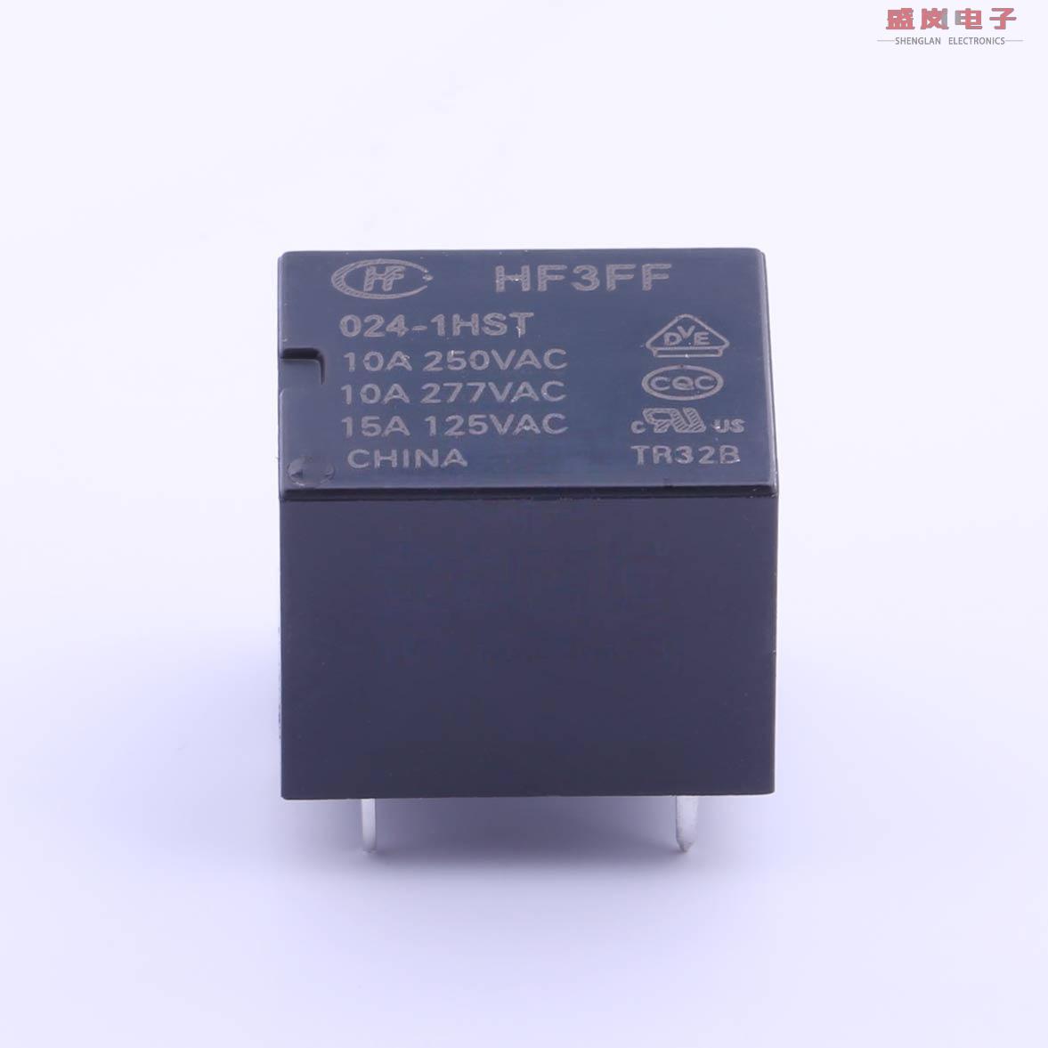 原装正品HF3FF-024-1HST[功率继电器 10A SPST-NO 24VDC]